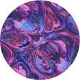 thumbnail image 1 of Ahgly Company Machine Washable Indoor Round Transitional Dark Magenta Purple Area Rugs, 3' Round, 1 of 7