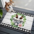 thumbnail image 4 of Easter Bathroom Rug Washable 2x3 Entryway Rug Non Slip Spring Watercolor Bunny Flower Leaf Grey Wood Grain Front Door Mat Low Pile Indoor Doormat Throw Floor Carpet for Kitchen Bedroom Entrance, 4 of 8