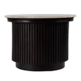 thumbnail image 3 of Pemberly Row Set of 2 22"W Round Marble side Tables- Brown and White, 3 of 6