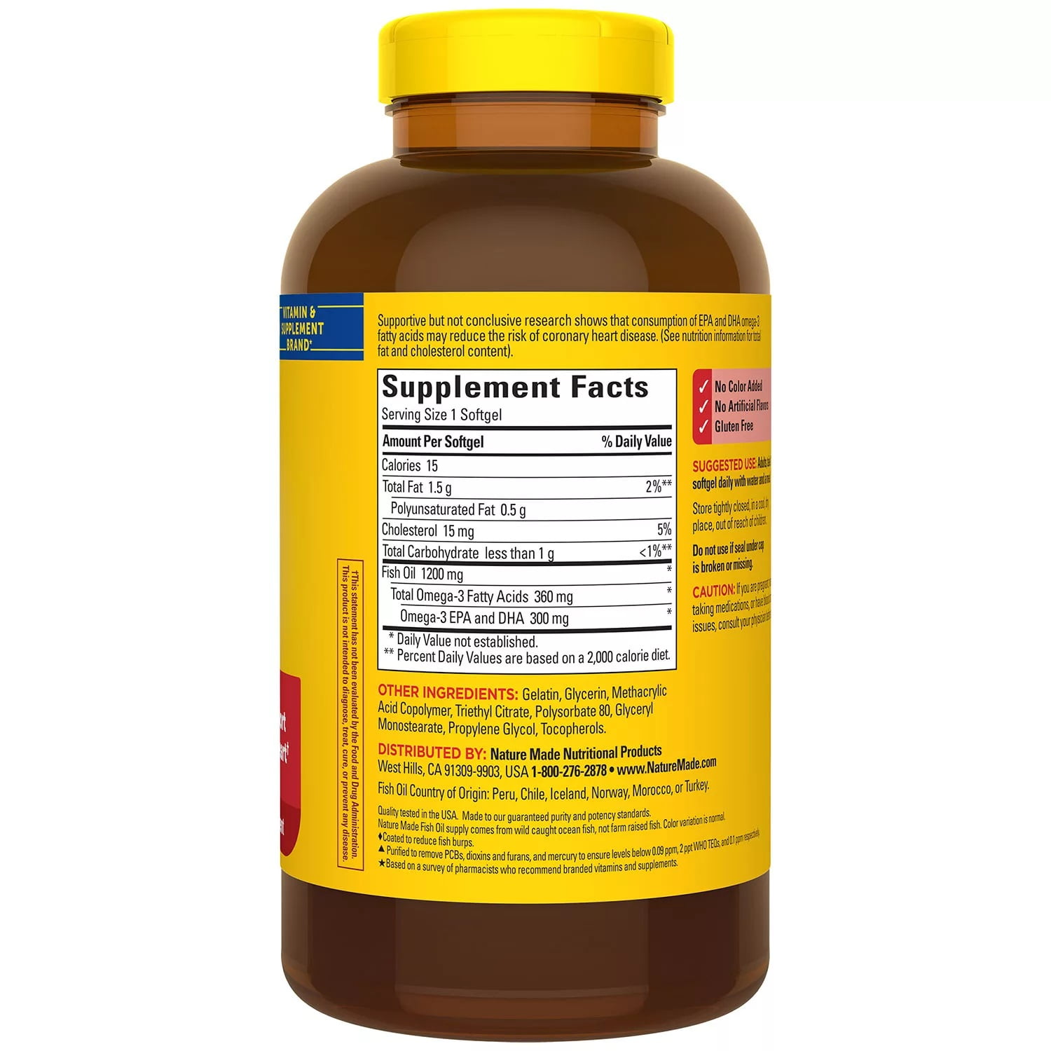 Nature Made Fish Oil 1,200 mg Burpless (240 Count)