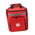 thumbnail image 2 of Bolsa de bomberos roja de gran capacidad, mochila médica de emergencia duradera para viajes y campamentos., 2 of 14