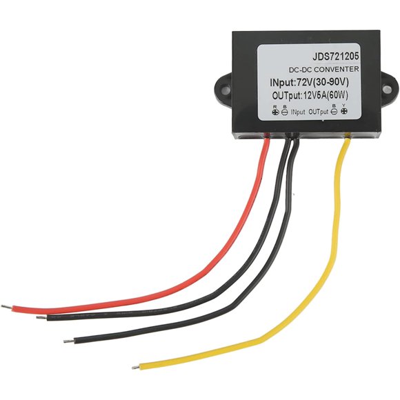 FYBTO DC Buck Transformer, 72V to 12V 5A 60W DC Buck Converter Voltage Regulator Waterproof DC to DC Converter Module with Cable for Car Auto Vehicle Motor Regulated-0625
