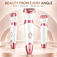 thumbnail image 6 of Electric Razor for Women, 5 in 1 Women’s Electric Shaver, Portable Ladies Shaver, Replaceable Lady Facial Groomer, Cordless Wet and Dry Body Shaver, IPX7 Waterproof & Easy Cleaning, 6 of 9