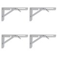 thumbnail image 1 of 4 Pcs Supports d'Étagère Pliants en Acier Inoxydable, 1 of 3