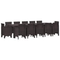 thumbnail image 2 of Bowery Hill Contemporary Poly Rattan Garden Dining Set in Brown, 2 of 4