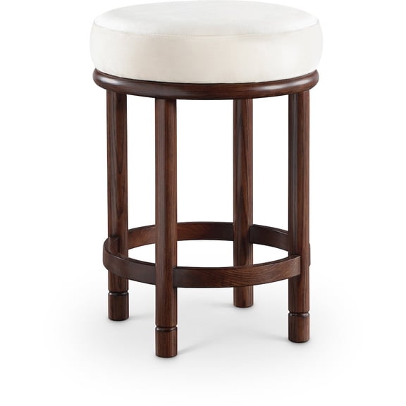 Meridian Furniture Monette Cream Velvet Counter Stool