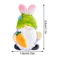 thumbnail image 2 of 2-Pack Easter Bunny Resin Statues, Indoor Outdoor Animal Figures for Garden Patio, Spring Home Decor Set, 2 of 2