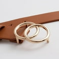 thumbnail image 4 of Fashion PU Leather Waist Belt Women Double Rings Belt Casual Waistband P7P7, 4 of 9