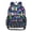 Navy Tropical Fruit, variant on Large Clear PVC Backpack Heavy Duty See Through Backpack for Adults Work Travel, Light Blue Sport Print Printed 12L