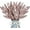 Rose Gold, variant on 15PCS Artificial Glitter Leaves Fake Plants Flower Branches Leaf Christmas Tree Picks Sparkling Fillers Sprays for Halloween Xmas Wreath Garland DIY Crafts Home Arrangement Decor
