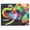 Elephant, variant on Stoneage Arts Rainbow Dot Art Wall Canvas Two Sizes Variety of Animals (Turtle, 8x12 inch)