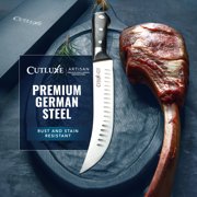 Cutluxe 10 Butcher Cimeter Knife, Ultra Sharp German Steel Blade