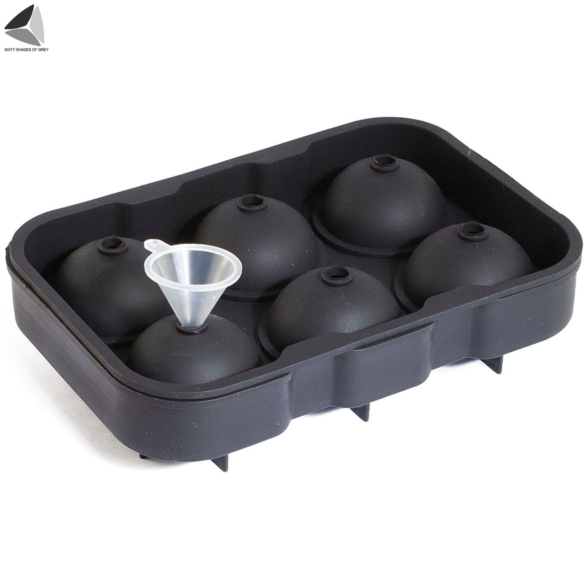 Webake Golf Ball Ice Molds with Lid & Funnel 6 Holes Round Sphere Ice