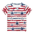 thumbnail image 4 of GERsome Boys Girls American Flag T-Shirts 4th of July Patriotic Tops Summer Casual Short Sleeve Crewneck Graphic Tee, Sizes 5-6 Years, 4 of 6
