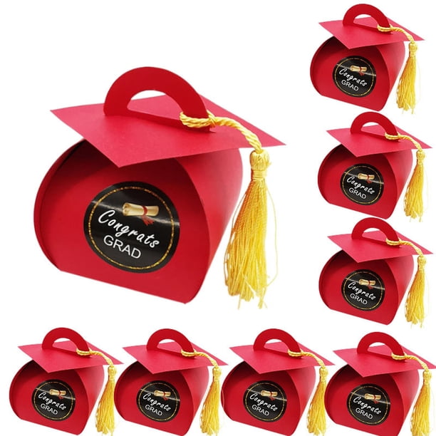 YiJuHui Doctoral Cap Candy Box Graduation Party Favors, European Style Hat Gift Box for Celebrations, Portable Flat-Pack Assembly, Paper Party Supplies for Graduation Ceremonies & Holiday Gatherings