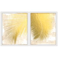 PTM Images Palm Leaves In Gold Wall Art Set