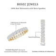 thumbnail image 6 of Rosec Jewels Princess Cut Moissanite Eternity Band Ring for Women - Full Eternity Ring, 18K Yellow Gold, US 3.00, 6 of 7
