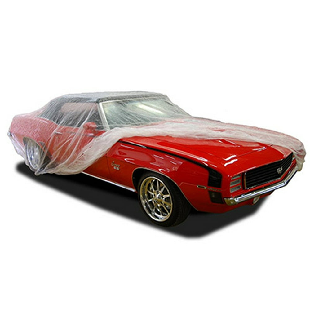 Quick Cover Temporary Disposable Plastic Car Cover Small 21.32' Length