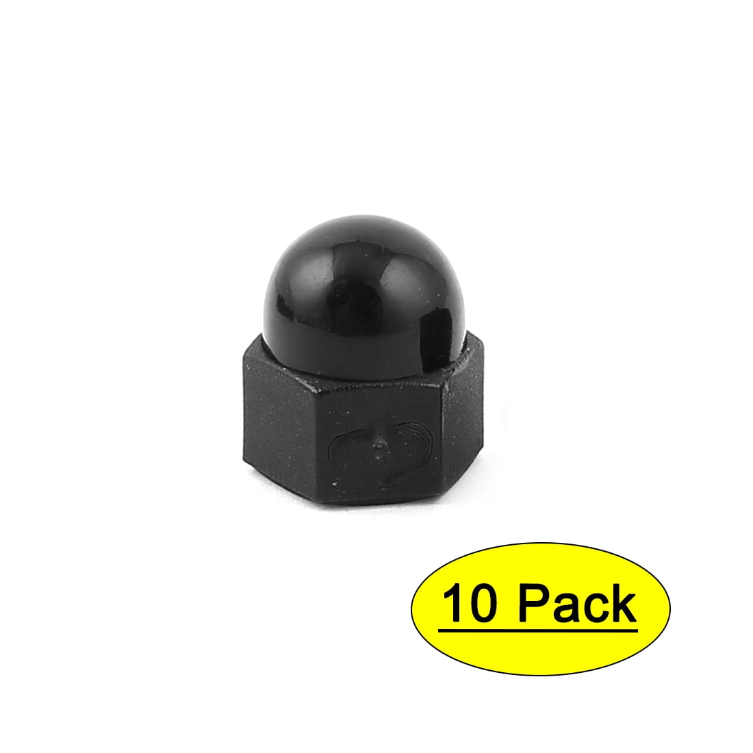 Black 8mm Nut/Bolt Cap M8 Pack of 10 Plastic