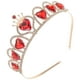 thumbnail image 2 of Tiara de corazón rojo de los Descendientes, corona de corazón, joyería para el cabello, corona de boda para novia, 2 of 6