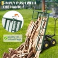 thumbnail image 2 of 900 lbs Steel Garden Dump Cart with Removable Sides, 10 Inch Pneumatic Tires & 180° Swivel Handle, Folding Yard Cart for Lawn, Farm, Garden, Outdoor Transport, 2 of 8