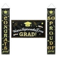 thumbnail image 3 of SOPOTUTU Graduation Party Banner 180X32CM Black Polyester for Indoor Events and Door Decoration 1Set, 3 of 8