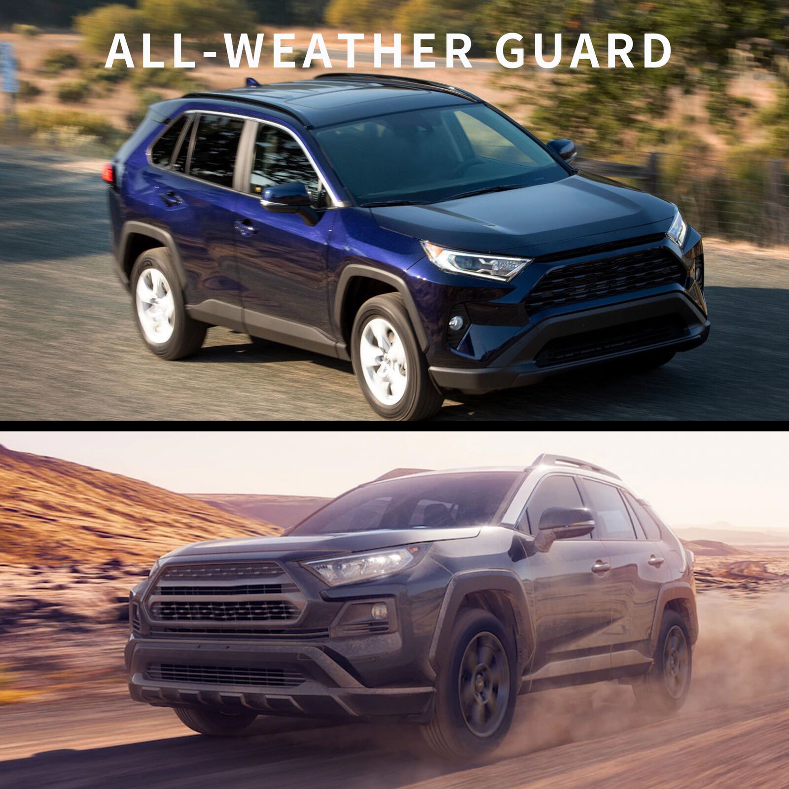RVNI Floor Mats Liners & Trunk Cargo Liner for 2019-2023 Toyota RAV4 3D TPE Rubber