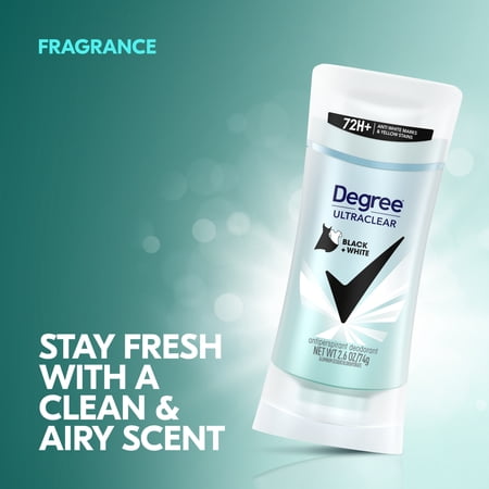 Degree UltraClear Black White Antiperspirant Deodorant, 2.6 oz