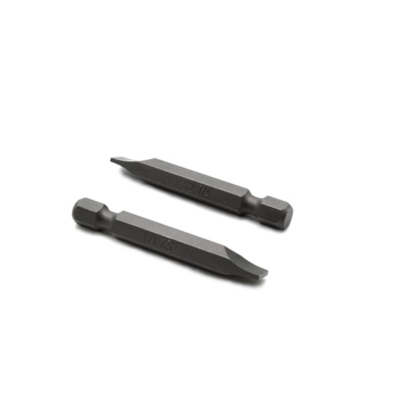 TEMO 25 pc 1/4 Inch (6.5 mm) Flat Impact Ready 2 Inch (50 mm) Length Slotted Screwdriver Insert Bit Hex Shank with Quick Release Slot