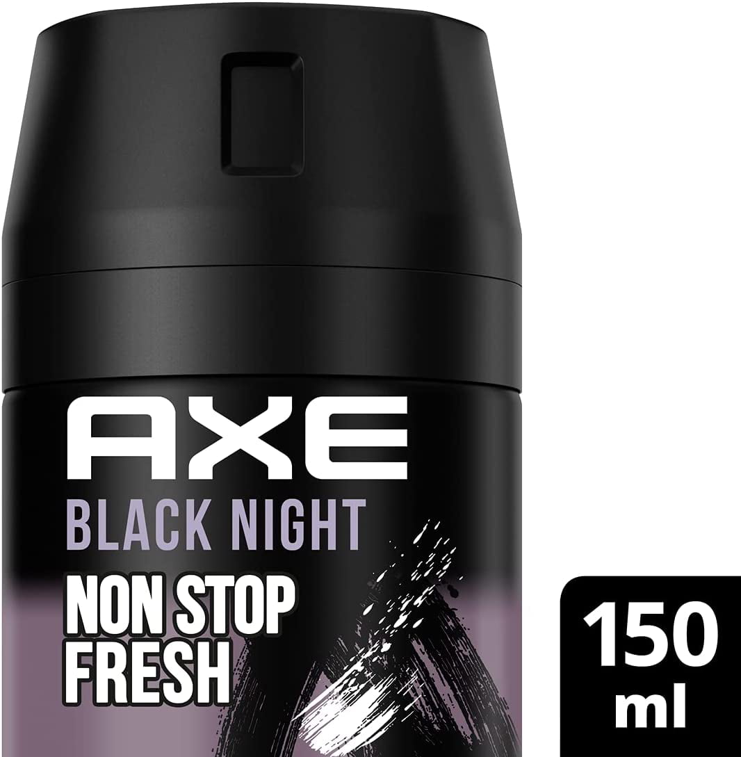Axe Body Spray Black Night without Aluminium Salts 150 For ,(Pack of 3) - Walmart.com