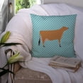 thumbnail image 3 of Carolines Treasures BB8003PW1414 Jersey Cow Blue Check Fabric Decorative Pillow, 14 x 14 in., 3 of 4
