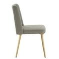 thumbnail image 6 of Ember Interiors Ponce Gold Finished Metal Fabric Upholstered Dining Chairs, Set of Two, Light Grey, 6 of 10