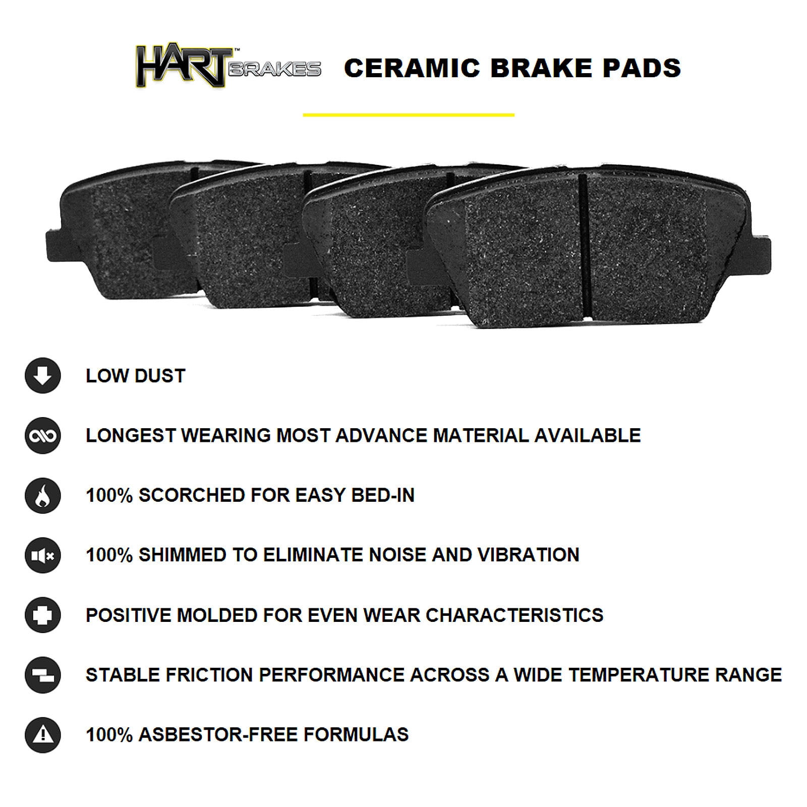 Hart Brakes Front Rear Brakes and Rotors Kit |Front Rear Brake ...