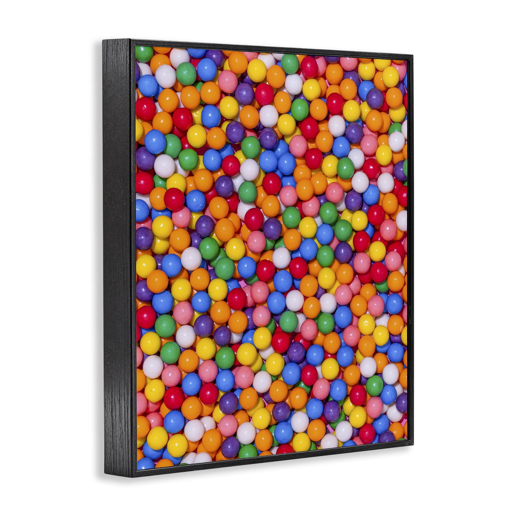 Stupell Industries Colorful Gumballs Close Up Black Framed Giclee Art, design by LISH Creative