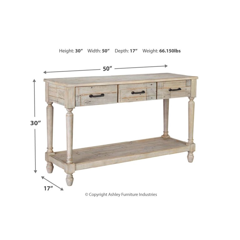 Whitewash console deals table