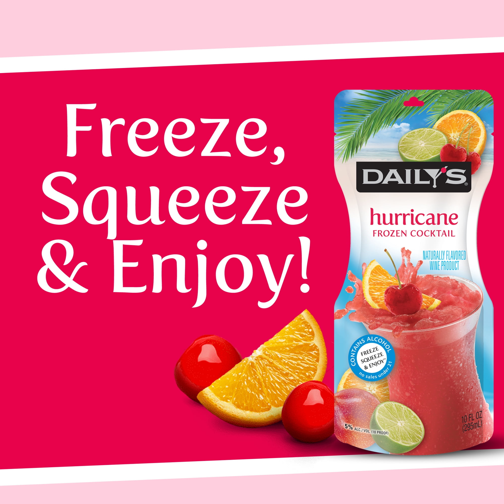 Daily's Hurricane Ready to Drink Frozen Cocktail, 10 FL OZ Pouch
