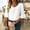 White, variant on Women's Solid Color Ruffle 3/4 Sleeve Blouse Tie Front V Neck Casual Loose Fit Tunic Tops for Ladies Daily & Casual Wear, Multi-Color Options Red
