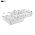 thumbnail image 4 of 116.5" Modular Sofa Couch with Chaise, Boneless L Shape Sectional Couch with Deep Seat, Minimalist Modular Free combination Couches Sleeper for Living Room Bedroom Apartment Lounge, Green, 4 of 9