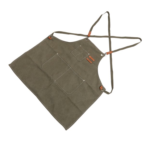 Delantal De Lona, delantal De Chef De Lona Verde Grisáceo Fácil De Limpiar Para Pintar Para Jardinería