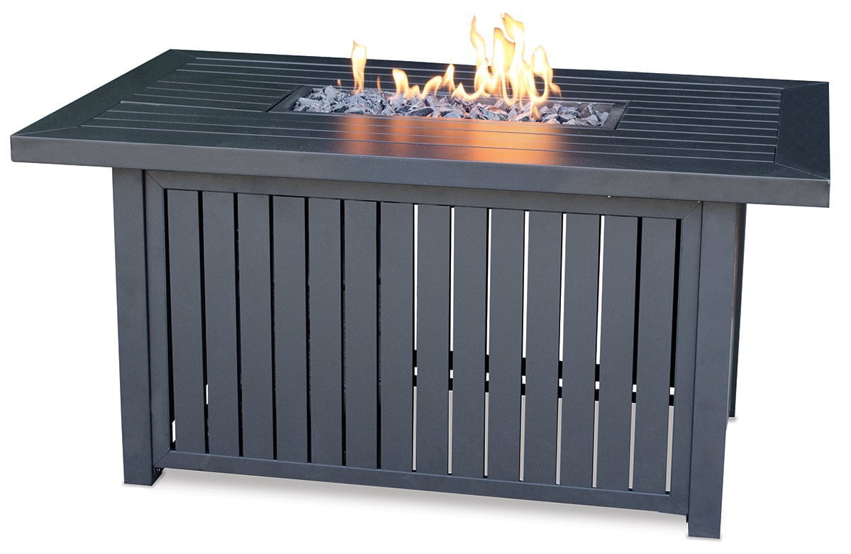 LP Gas Outdoor Rectangular Aluminum Fire Table