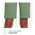 thumbnail image 5 of BALEAF Women's Knee Length Bermuda Long Shorts 10" High Rise Athletic Workout Shorts Walking Running Hiking Shorts Summer Olive Green XL, 5 of 7