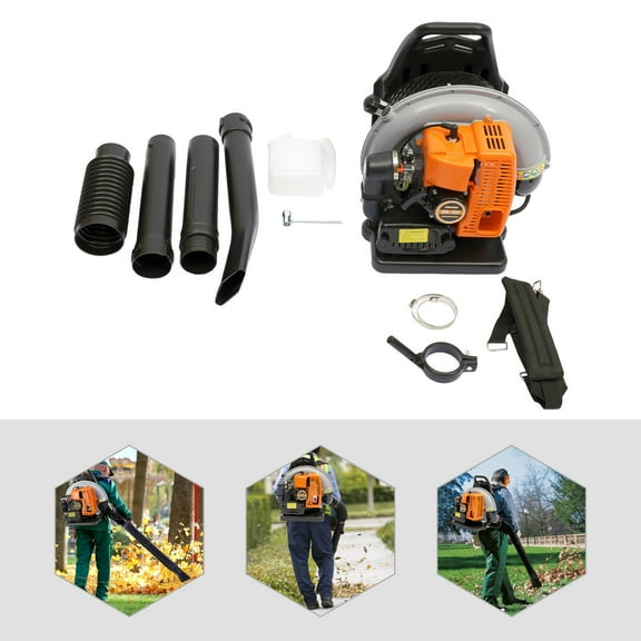 63cc 2 Stroke Gas Leaf Blowers for Lawn Care, 663CFM Air Blower for Garden Snow for leaf sweeping, lawn cleaning