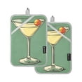 thumbnail image 7 of Yayeee Pot Holders Kitchen Heat Resistant with Pocket 7"x9.8" Cotton Oven Cooking Hot Pads, Lemon Glass, 7 of 7