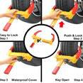 thumbnail image 6 of Universal Wheel Lock, Security Trailer Wheel Lock, Tire Lock Anti Theft for Trailers Golf Cart SUV Boat ATV Motorcycle Camper, 2 Packs with 6 Alike Keys (Yellow-Red), 6 of 6