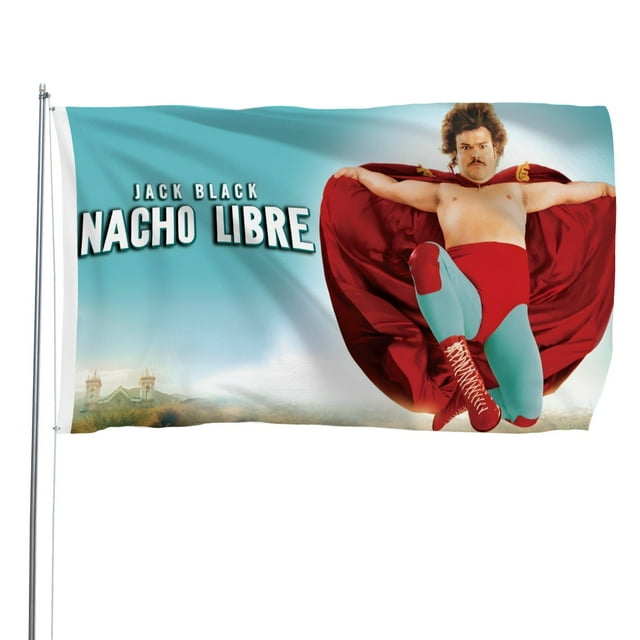 Nacho Libre Bandera impresa con temática, regalo perfecto para fanáticos, amigos y familiares, y adecuada para actividades al aire libre e interiores, decoraciones de fiesta. 60*90CM