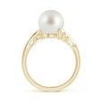 thumbnail image 2 of ANGARA South Sea Cultured Pearl Ring with Wing Motifs in 14K Yellow Gold for Women | June Birthstone, Birthday, Anniversary, Jewelry Gift for Women | Pearl Ring, 2 of 8