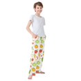 thumbnail image 3 of FORMRS Boys Pajama Pants with Pockets Size 13-14Y Kids Lounge Sleep Bottoms, White Vegetables Pattern, 3 of 8