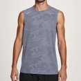 thumbnail image 2 of Telankuip 2026 Summer Lightweight Breathable Workout Tank Tops for Men Fashion Camouflage Print Crewneck Sleeveless Tee Vest for Exercise and Fitness Daily Wear 0-Blue XXXL, 2 of 5