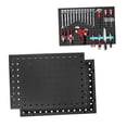 thumbnail image 4 of WHAMVOX 1Set Rolled Steel Pegboard for Garage Tool Storage 19.65X13.76X0.79in Square Hole Design, 4 of 8