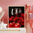 thumbnail image 2 of Diamond Painting Life Red Wine Cup Candle Rose Kit for Adults Full Drill Diamond Art Painting by Number Kits Gem Art Wall Home Decor, 2 of 7